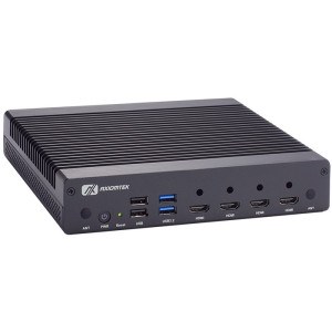 Axiomtek DSP522 Ultra-slim Digital Signage Box, 96GB memory, 1 GbE LAN, 1 2.5 GbE LAN, 4 HDMI, 4 USB